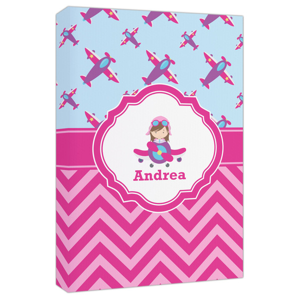 Custom Airplane Theme - for Girls Canvas Print - 20x30 (Personalized)