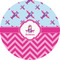 Airplane Theme - for Girls 3" Multipurpose Round Labels - Single Sticker