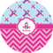 Airplane Theme - for Girls 5" Multipurpose Round Label - Single Sticker