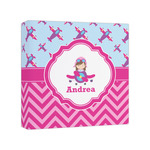 Airplane Theme - for Girls Canvas Print - 8x8 (Personalized)