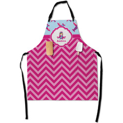 Airplane Theme - for Girls Apron With Pockets w/ Name or Text