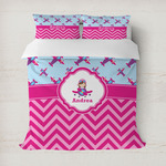 Airplane Theme - for Girls Duvet Cover (Personalized)