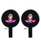 Airplane Theme - for Girls Black Plastic 7" Stir Stick - Double Sided - Round - Front & Back