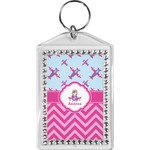 Airplane Theme - for Girls Bling Keychain (Personalized)