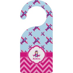 Airplane Theme - for Girls Door Hanger (Personalized)