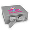 Airplane Theme - for Girls Gift Boxes with Magnetic Lid - Silver - Front