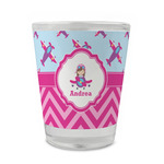 Airplane Theme - for Girls Glass Shot Glass - 1.5 oz - Single (Personalized)