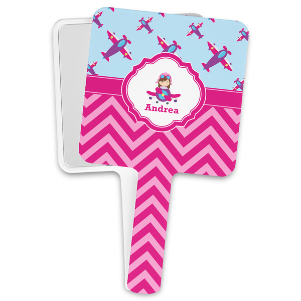 Custom Airplane Theme - for Girls Hand Mirror (Personalized)