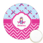 Airplane Theme - for Girls Printed Cookie Topper - 2.5" (Personalized)