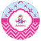 Airplane Theme - for Girls Icing Circle - Small - Single