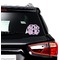 Airplane Theme - for Girls Interlocking Monogram Car Decal (On Car Window)