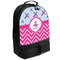 Airplane Theme - for Girls Large Backpack - Black - Angled View