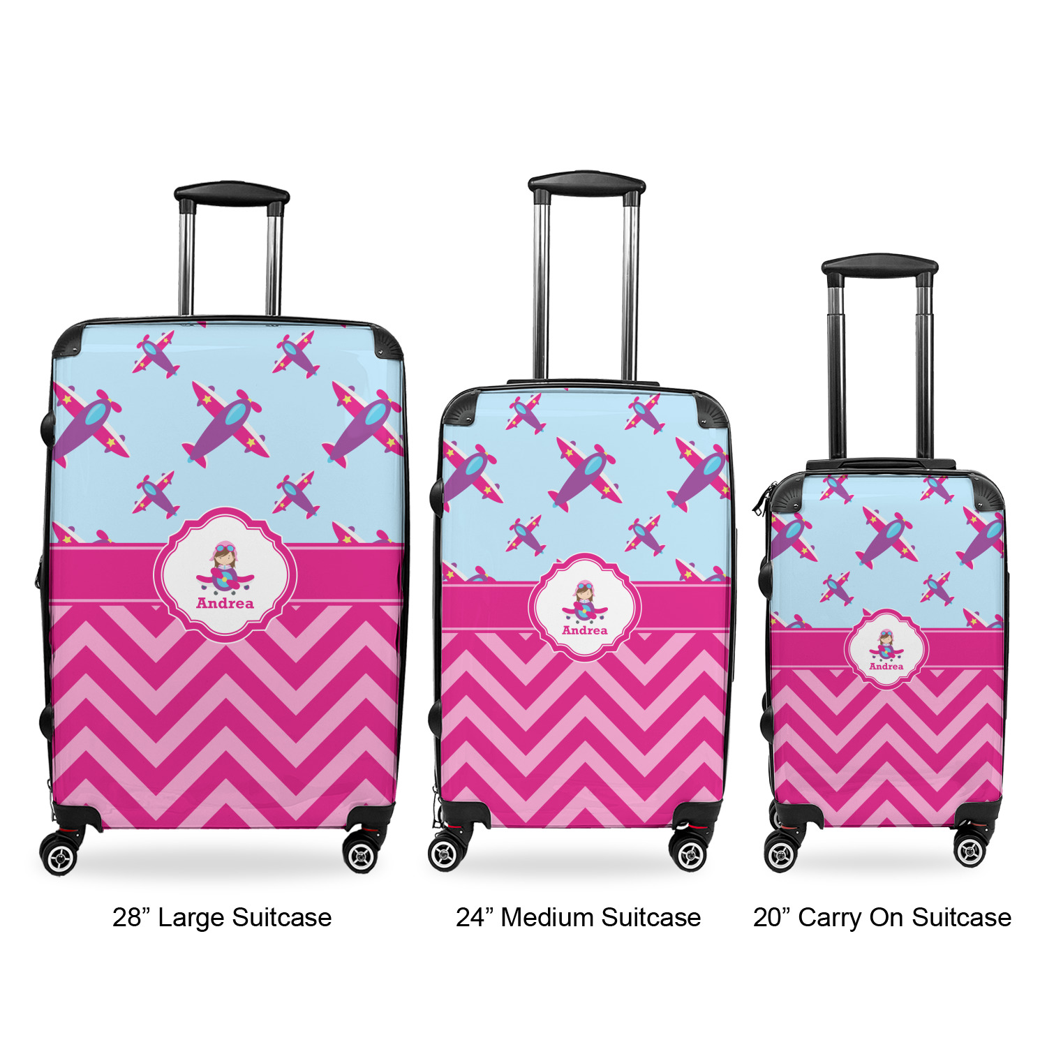 girls personalized luggage