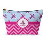 Airplane Theme - for Girls Makeup Bag - Small - 8.5"x4.5" (Personalized)