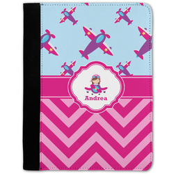 Airplane Theme - for Girls Notebook Padfolio - Medium w/ Name or Text