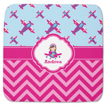 Airplane Theme - for Girls Memory Foam Bath Mat - 48"x48" (Personalized)