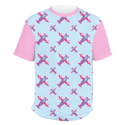 Airplane Theme - for Girls Men's Crew T-Shirt - Large