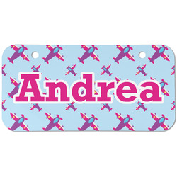 Airplane Theme - for Girls Mini/Bicycle License Plate (2 Holes) (Personalized)