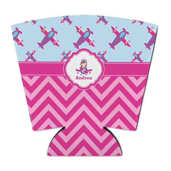 Custom Airplane Theme - for Girls Party Cup Sleeve - with Bottom (Personalized)