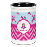 Airplane Theme - for Girls Ceramic Pencil Holders - Black