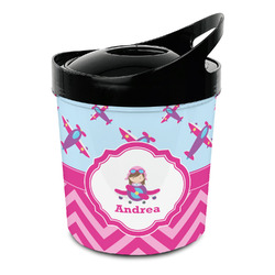 Airplane Theme - for Girls Plastic Ice Bucket (Personalized)
