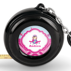 Airplane Theme - for Girls Pocket Tape Measure - 6 Ft w/ Carabiner Clip (Personalized)