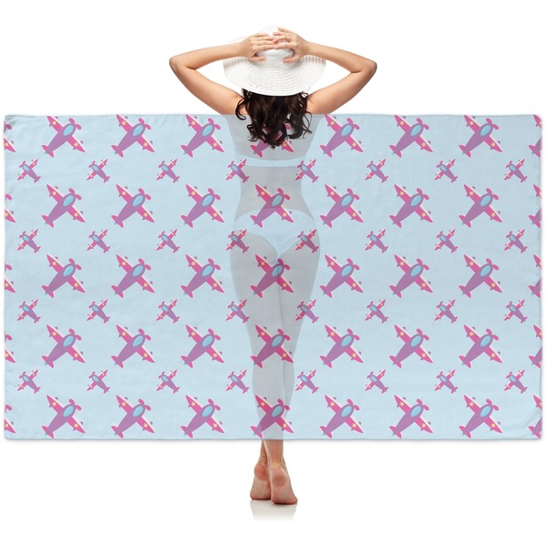 Custom Airplane Theme - for Girls Sheer Sarong