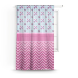 Airplane Theme - for Girls Sheer Curtain