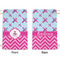 Airplane Theme - for Girls Small Laundry Bag - Front & Back View