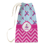 Airplane Theme - for Girls Laundry Bags - Small (Personalized)