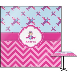 Airplane Theme - for Girls Square Table Top (Personalized)