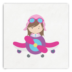 Airplane Theme - for Girls Paper Dinner Napkins