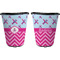 Airplane Theme - for Girls Trash Can Black - Front and Back - Apvl