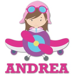 Airplane Theme - for Girls Graphic Decal - Medium (Personalized)