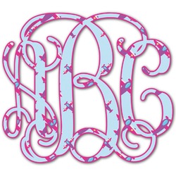 Airplane Theme - for Girls Monogram Decal - Large (Personalized)
