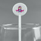 Airplane Theme - for Girls White Plastic 5.5" Stir Stick - Round - Main