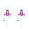 Airplane Theme - for Girls White Plastic 7" Stir Stick - Double Sided - Round - Front & Back