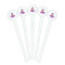 Airplane Theme - for Girls White Plastic 7" Stir Stick - Round - Fan View