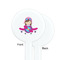 Airplane Theme - for Girls White Plastic 7" Stir Stick - Single Sided - Round - Front & Back