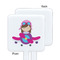 Airplane Theme - for Girls White Plastic Stir Stick - Single Sided - Square - Approval