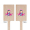 Airplane Theme - for Girls Wooden 6.25" Stir Stick - Rectangular - Double Sided - Front & Back