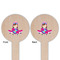 Airplane Theme - for Girls Wooden 6" Food Pick - Round - Double Sided - Front & Back