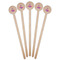 Airplane Theme - for Girls Wooden 6" Stir Stick - Round - Fan View