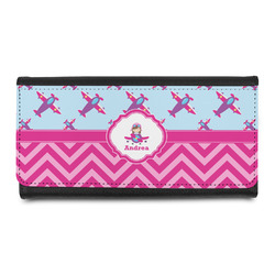 Airplane Theme - for Girls Leatherette Ladies Wallet (Personalized)