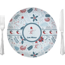 Winter 10" Glass Lunch / Dinner Plates - Single or Set (Personalized)