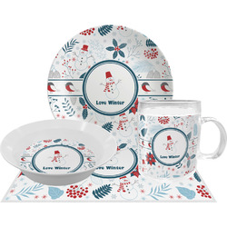 Winter Snowman Dinner Set - Single 4 Pc Setting