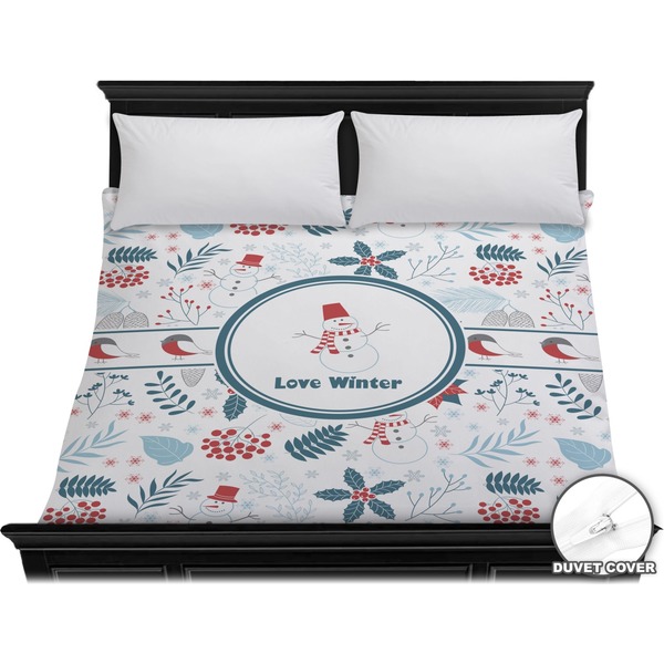 Custom Winter Duvet Cover - King (Personalized)