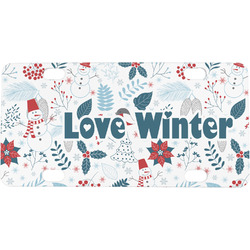 Winter Snowman Mini / Bicycle License Plate (4 Holes)