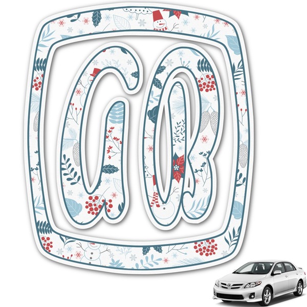 Custom Winter Monogram Car Decal (Personalized)