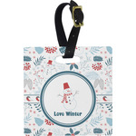 Winter Plastic Luggage Tag - Square